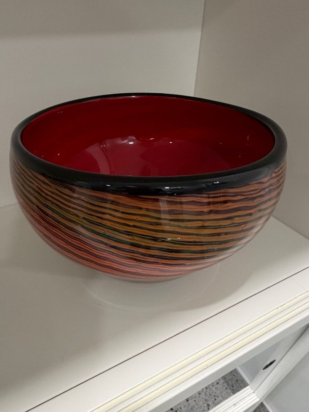 Crate and Barrel Art Glass Bowl